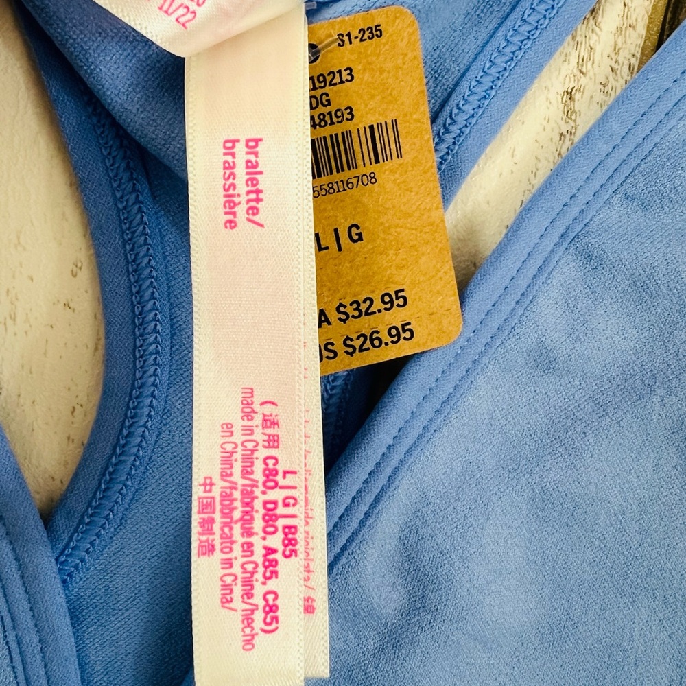 VS PINK Seamless Racerback Plunge Sports Bra Large - Picture 10 of 10